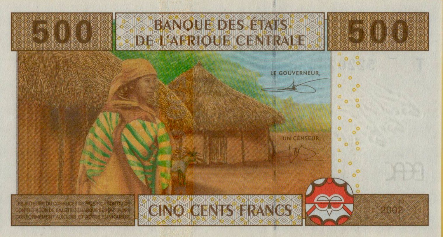 Congo (C.A.S) 500 2002 UNC P-106T/c
